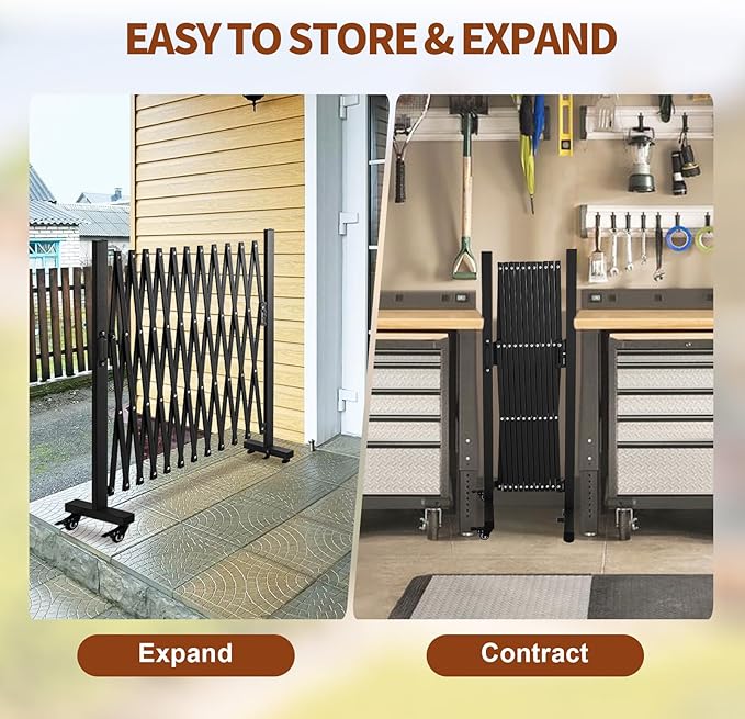 TECSPACE Aluminum Expandable Garden Fence, Portable Barricade Gate - Image 7