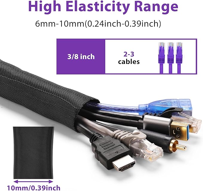 Cable Management Sleeve YCLYC 8.2ft - Image 2