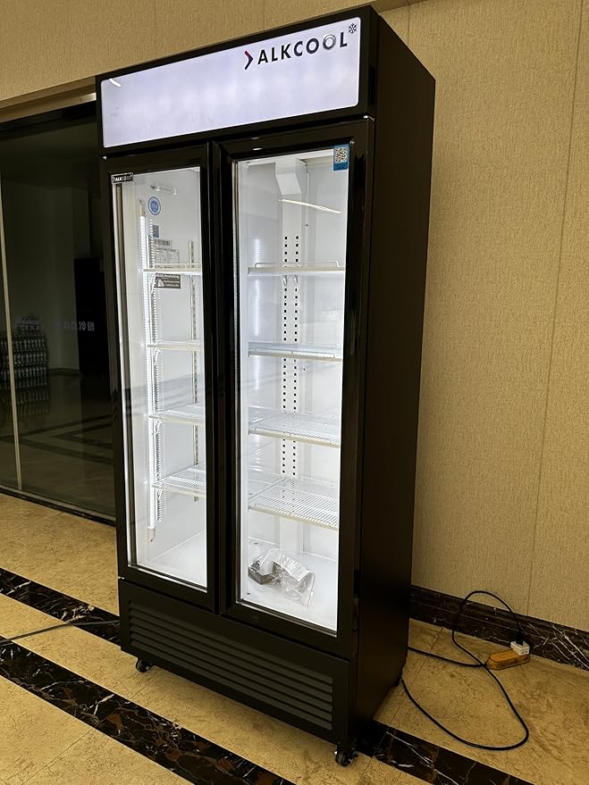 Commercial Beverage Refrigerator Display Fridge, Two Glass Door Upright Drink - Image 9