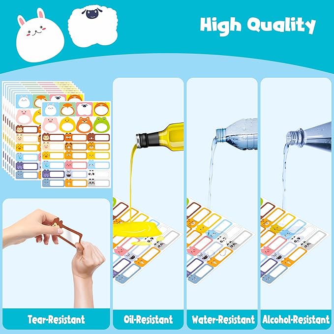 208 PCS Baby Food Labels, 26 Adorable Designs Removable Food Name Stickers - Image 3