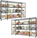 REIBII 78.4''W Wire Shelving Storage Shelves Unit Load 1500LBS, 4 Tier Metal by REIBII