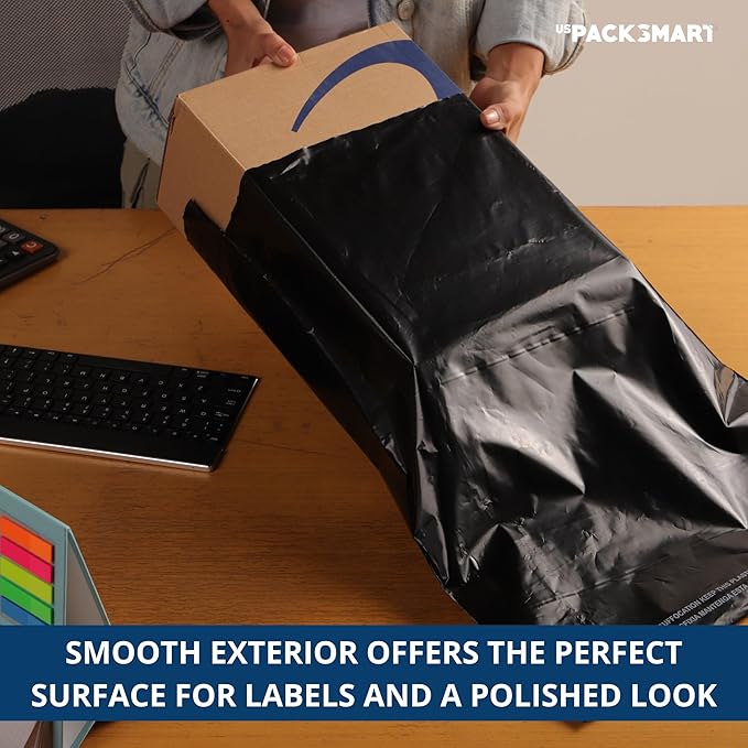 Black Plastic Poly Mailers 14.5"x19" | Shipping Bags - Image 6