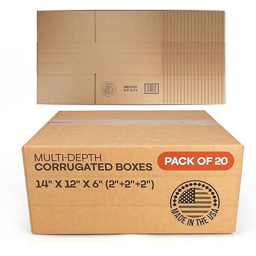 Multi-Depth Corrugated Shipping Boxes, Storage & Small Business Packaging by IDLPackaging