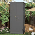 LUCYPAL Outdoor Storage Cabinet Waterproof, Metal Storage Shed by HomeOfficeFurniture