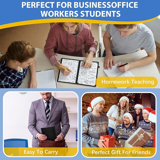 6 Sides Whiteboard Notebook Portable Whiteboard Dry Erase Notebook Portable Dry - Image 4