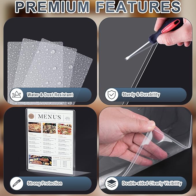 AKONEGE 10PCS 11" x 14" Rigid Print Protectors Hard Plastic Sheet Page - Image 3