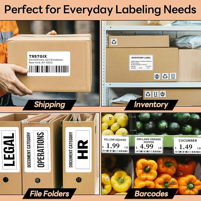 Compatible DYMO 30256 Direct Thermal Shipping Labels, Large Barcode & Address - Image 4