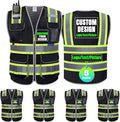 BeautyWill 5 Pack Safety Vest Class2 ANSI Certified Custom Logo High Visibility by BeautyWill