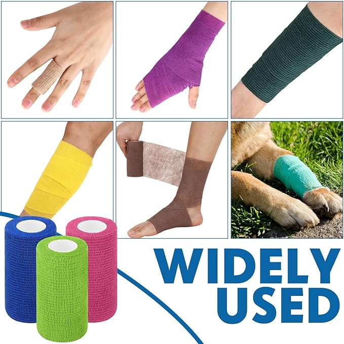 Treela 36 Pcs Self Adherent Bandage 4" X 5 Yard Wrap Breathable Cohesive - Image 3