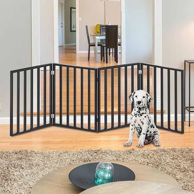 Pet Gate - 4-Panel Indoor Foldable Dog Fence - Image 3