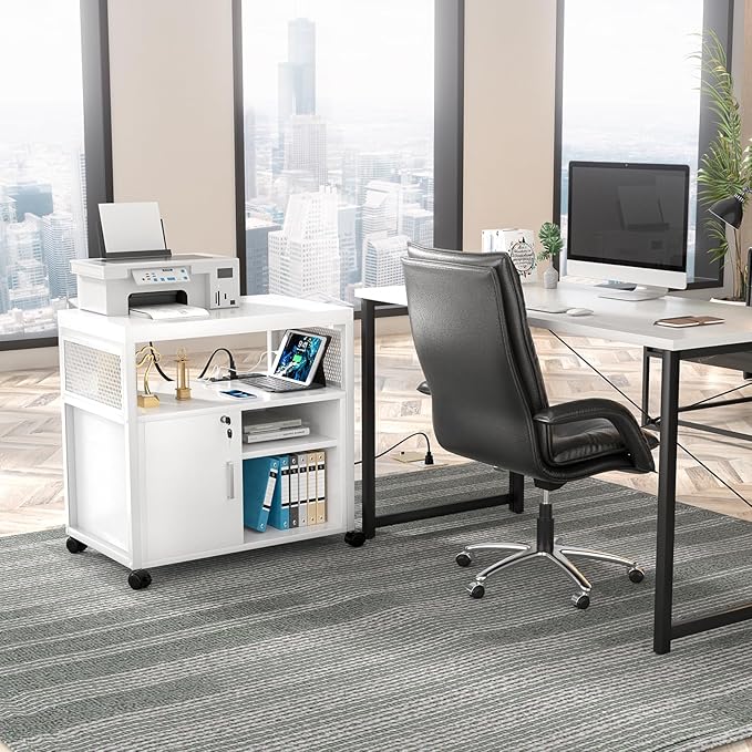 Unikito Rolling File Cabinet Lateral Office Filing Cabinets - Image 5
