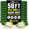 50ft Outdoor/Indoor Extension Cord 10/3 Gauge Ultra Heavy Duty 3 Prong SJTW by LifeSupplyUSA