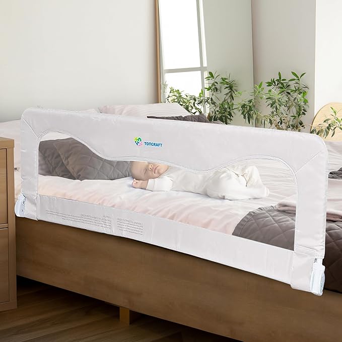 TotCraft Bed Rail for Toddlers & Infants – Universal Toddler Bed Rails for Twin by TotCraft