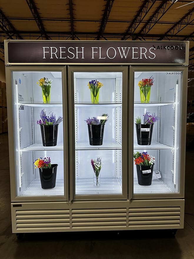 Commercial Beverage Refrigerator Display Fridge, Three Glass Door Upright by NAFCOOL