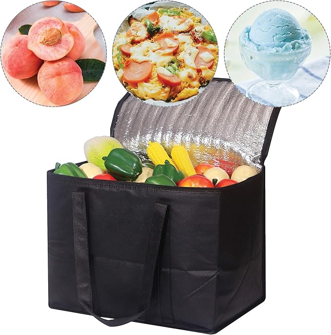 Set of 2 Large Insulated Reusable Grocery Bags - Image 5