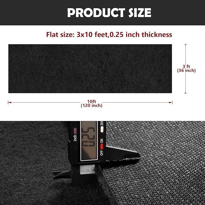 450 GSM Extra Thick Waterproof Black Carpet Runner - Image 3