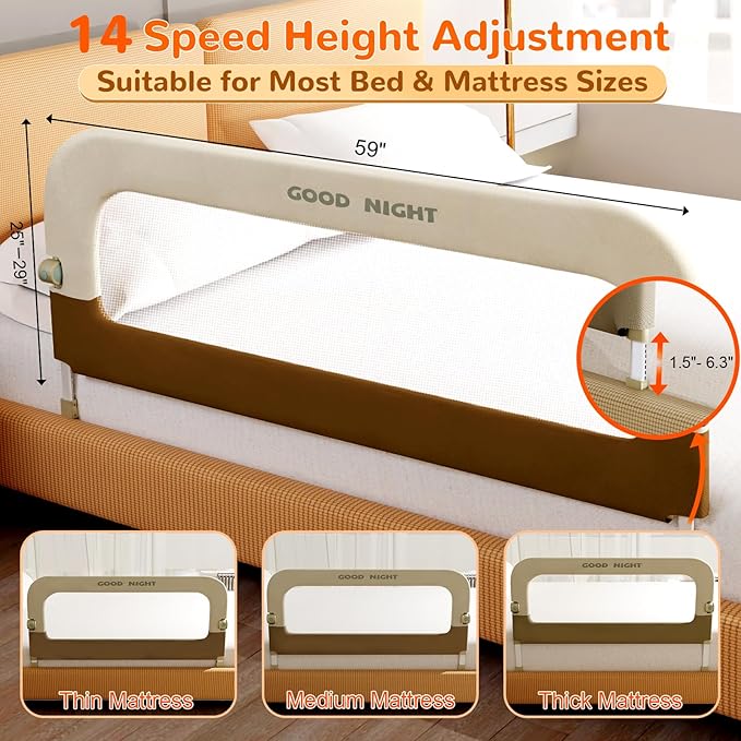 Bed Guard Rail for Toddlers - Image 3
