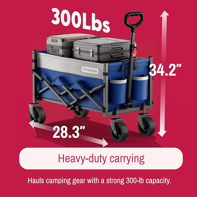 SYNCFUN Collapsible Wagon Cart - Image 2