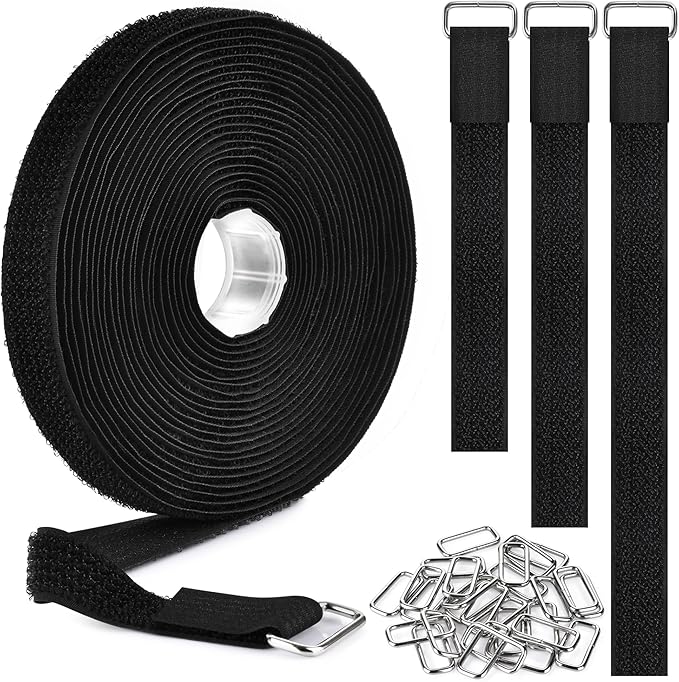1"x19.7ft Hook and Loop Straps by Nettbe