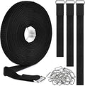 0.75"x19.7ft Hook and Loop Straps by Nettbe