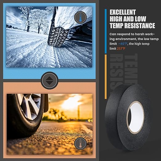Lichamp 6-Pack Cloth Electrical Tape Automotive, Thicked 9.8 mil x 3/4 in x 66ft - Image 4