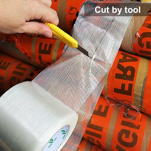 BOMEI PACK Wide Strapping Tape, 4Inch Heavy Duty Reinforced Packing Tape - Image 7
