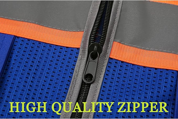 BeautyWill Custom Logo Safety Vest Class 2 High Visibility Reflective Vest - Image 6