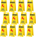 MATTHEW CLEANING 25'' Industrial Wet Floor Sign 12 Pack 2-Sided Durable by MATTHEWCLEANINGPRODUCTS