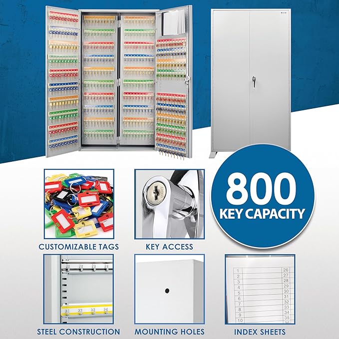 Barska 800-Position Key Lock Box – Solid Steel Key Cabinet - Image 7