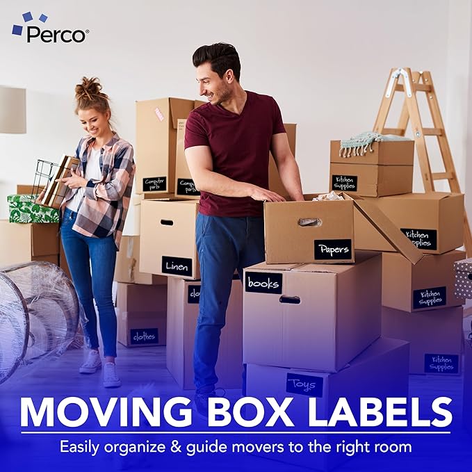 Perco Black 3x5 Inch Perforated Sticker Labels — 150 Stickers Per Roll — - Image 3