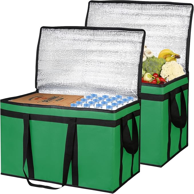 Bodaon 2-Pack Insulated Food Delivery Bag, XXXL Grocery Shopping/Catering/Bags by Bodaon