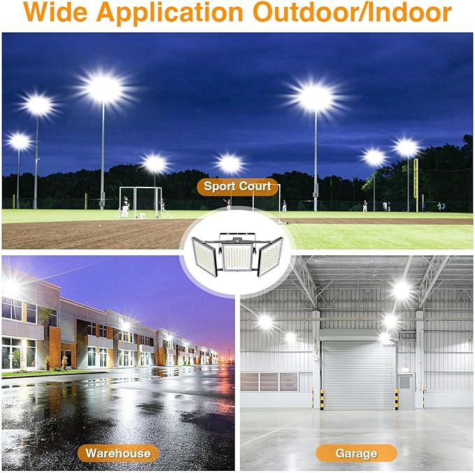 2025 Elite New Upgraded LED Flood Light Outdoor 450W 2 Pack 67500lm Stadium - Image 5