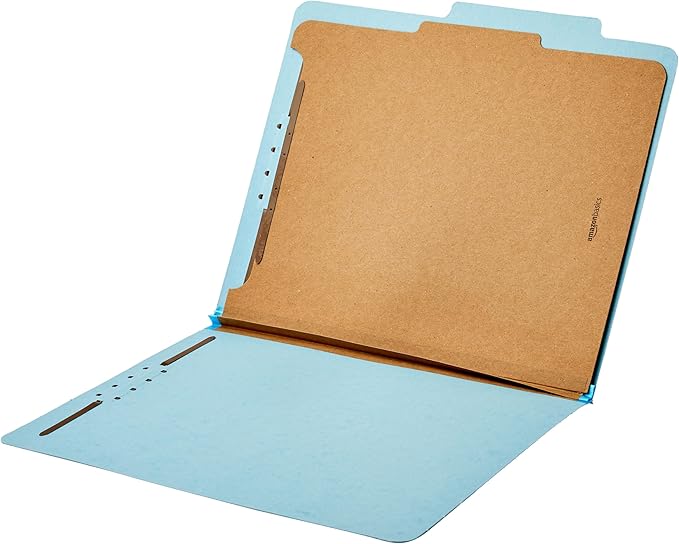 Amazon Basics Classification Folder- 100% Recycled, 1 Divider, 12.20 x 10.61 - Image 4