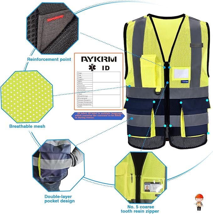 A-SAFETY High Visibility Safety Vest - Image 3