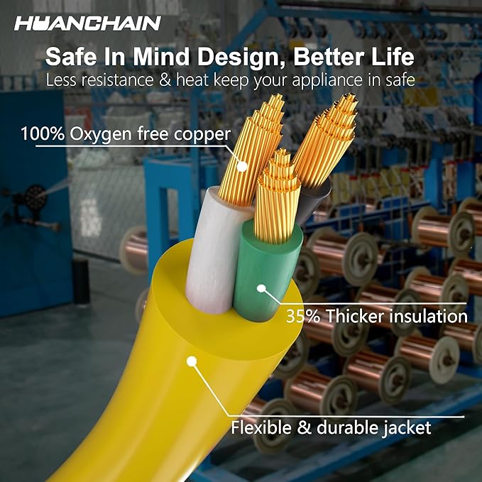 HUANCHAIN 300 ft 14/3 Gauge Heavy Duty Outdoor Extension Cord Waterproof - Image 3