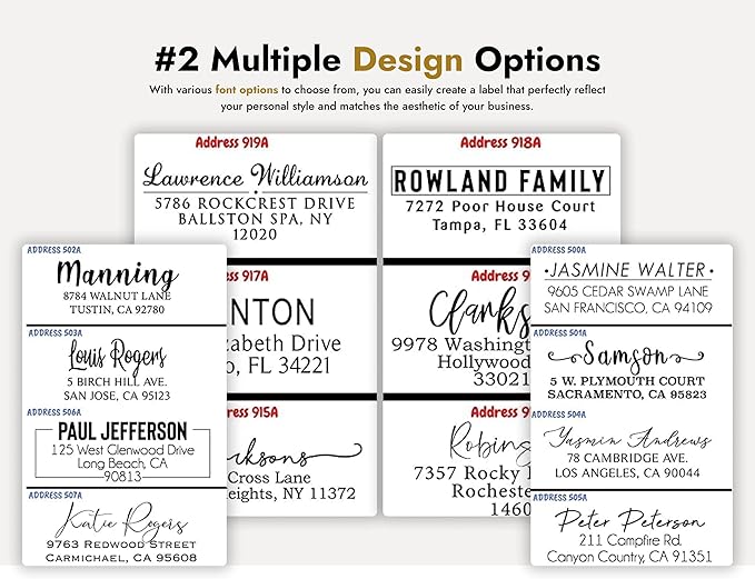 Return Address Labels Personalized, 1 Sheet = 30 Labels, 2.6"L x 1"H - Image 3