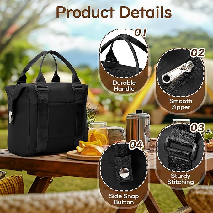 coowoz Lunch Box for Women Insulated Adult Lunch Tote Cooler Bag loncheras para - Image 4