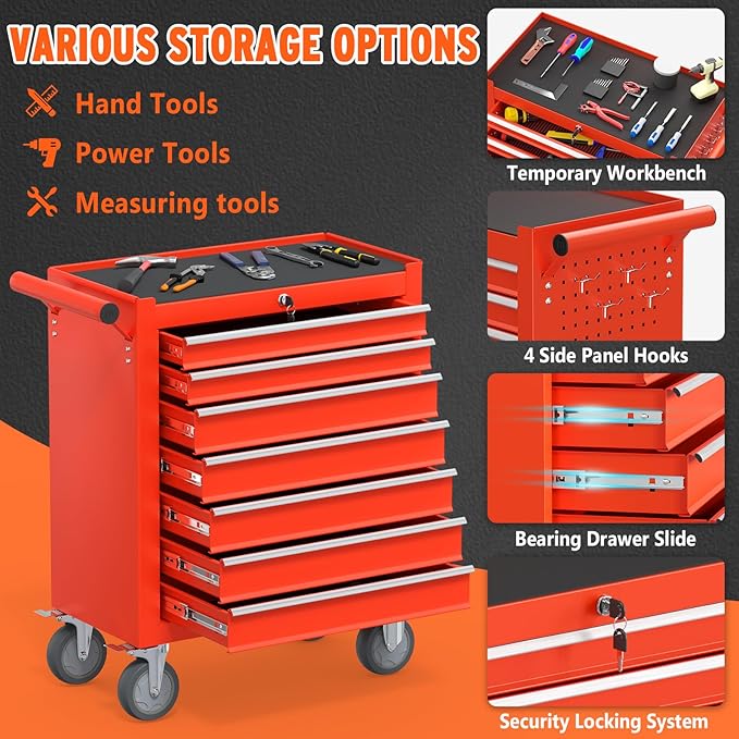 7-Drawer Rolling Tool Chest - Image 5