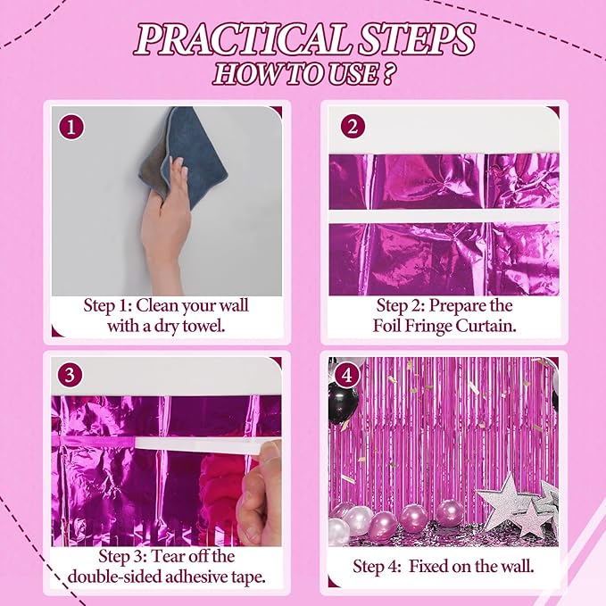 3 Pack Foil Fringe Backdrop - Image 2