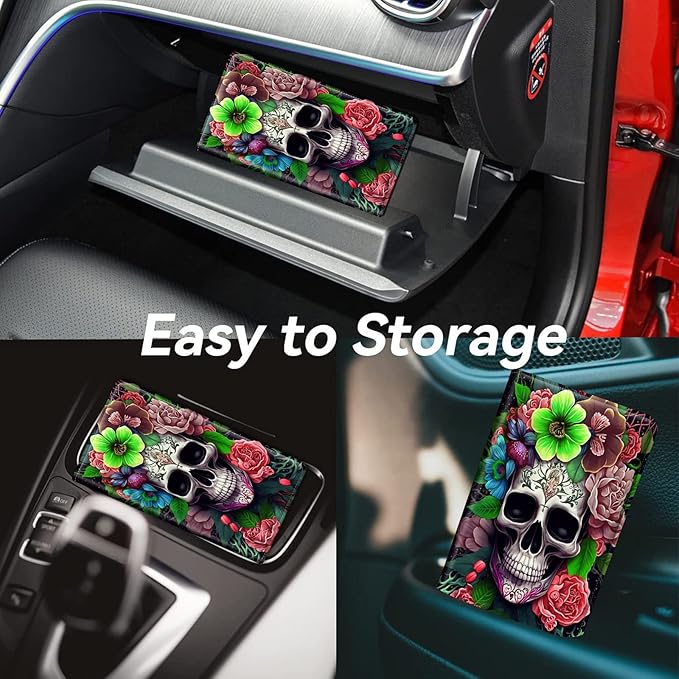 Car Registration and Insurance Holder, Leather Car Glove Box Organizer - Image 4