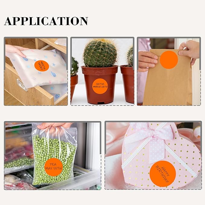 2 Inch Orange Circle Stickers 500 Pcs, Permanent Color Coding Dots - Image 7
