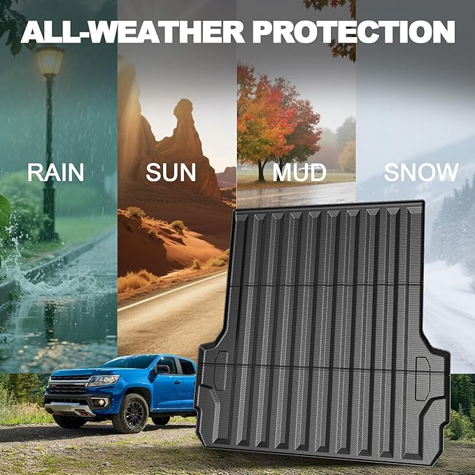 Truck Bed Mat for 2026 2025 2024 Toyota Tacoma, All Weather Truck Bed Liner for - Image 8