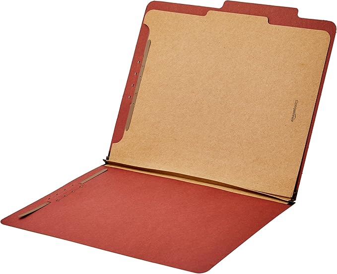 Amazon Basics Classification Folder- 100% Recycled, 1 Divider, 12.09 x 10.63 - Image 4