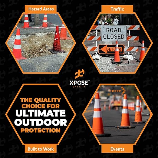 Xpose Safety 36 Inch Orange Traffic Cones - Image 8