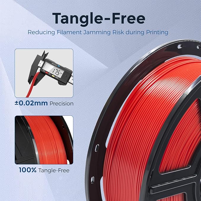 FLASHFORGE PETG Pro Filament 1.75mm Red, 3D Printer Filament 1kg Spool - Image 5
