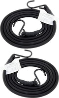 Bungee Cords with Hooks, 3/8 Inch Thick Round Bungee Cord Heavy Duty Strong by HELIDA