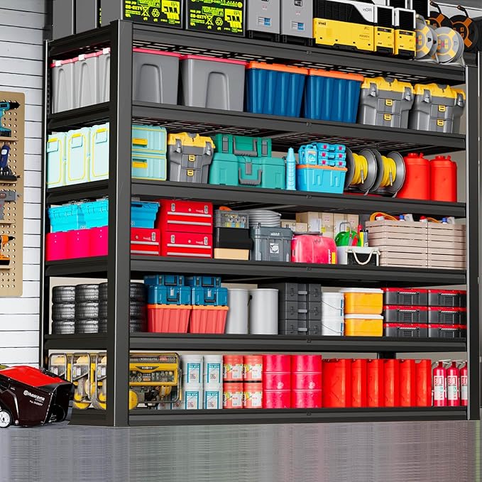 7-Tier Heavy Duty Garage Shelving Units, Steel Shelf, Large Storage Rack - Image 7