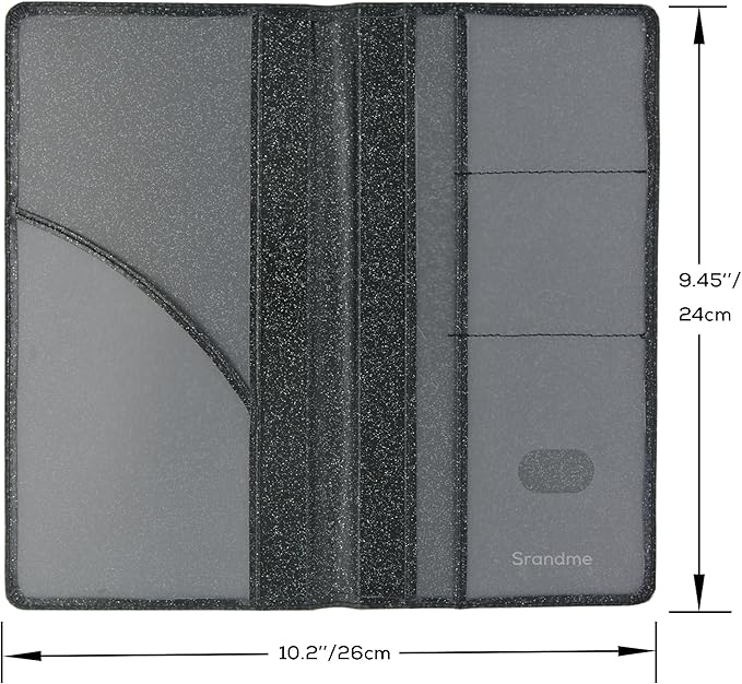 Car Registration and Insurance Holder, Leather Magnetic Shut Vehicle Glove Box - Image 9