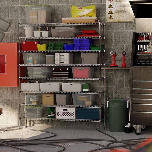 14" Deep x 60" Wide x 74" Height Wire Shelving Kit | 8-Tier | NSF Commercial - Image 2