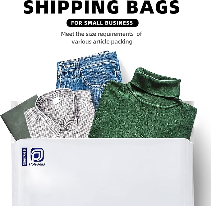 POLYSELLS 100 Pack 12x15.5 Inch White Poly Mailers Shipping Envelopes, Strong - Image 8